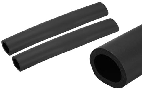 QUARKZMAN 2pcs Tubes d'Isolation de Tuyaux 25cm/10, Isolant Tuyau Caoutchouc en Mousse, Conduits Isolants ID 26mm OD 36mm pour Support Poignée Chauffage Tube Climatisation, Noir