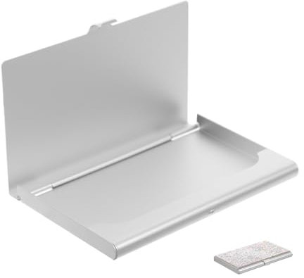 NUOBESTY Portable Visitenkartenbox Mit Strassdetails Eleganter Kartenhalter Für Büro Und Reisen Stabil Und Geräumig Zur Aufbewahrung Von Businesskarten Und Spielkarten