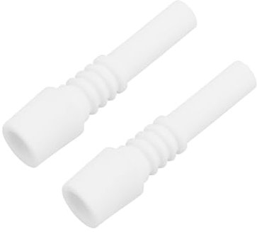 Be In Your Mind 2pcs 10mm Sand Blaster Ceramic Nozzles Eplacement Sandblasting Tips Nozzles for Replace Air Sand Blast Accessories White(10mm x 40mm)