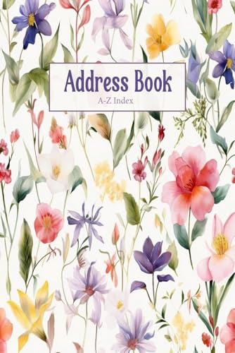 Address Book: A5 Address and Telephone Book with A to Z Index. Compact Contact Organizer to Track Names, Addresses, Phone Numbers, Emails, Social Media, Birthdays, and Notes