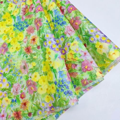 Jwssor Flower Tissue Paper,20sheets 50x35cm,Green Natural Painting Tissue Paper