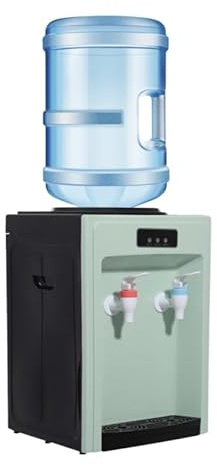 Charocean Distributore di acqua elettrica da 550 W, con raffreddamento, a freddo, caldo, mini distributore d'acqua per la casa, 220 V, erogatore di acqua fredda (nero e verde)