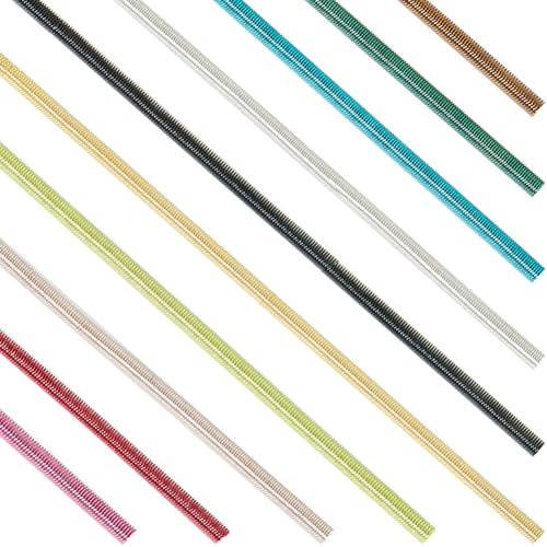 SUNNYCLUE 10 Colors French Wire 18 Gauge 50G French Bullion Wire Round Flexible Coil Wires Metallic Gimp Copper Wires for Jewellery Making Embroidery Beading Art Work Garment Decoration