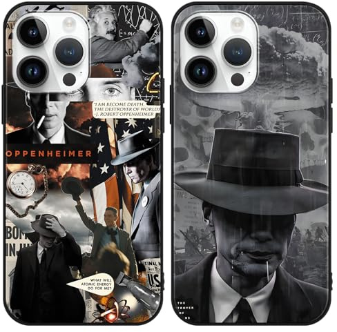 Yimctoie 2 Confezioni Cover per iPhone 11 6.1, Cool Oppenheimer Character Motivo Custodia Morbido TPU Silicone Anti Graffio Antiurto Nero Protezione Case, Cloud