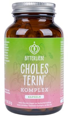 BitterLiebe Cholesterin* Komplex, einzigartige Kombination aus Bitterstoffen, Beta-Glucanen und Cultavit, 3-fach Wirkung auf Cholesterinspiegel (1)