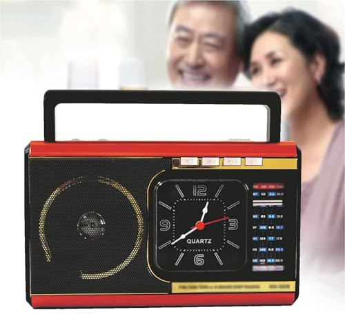 OZTYSGXM Lettore cassette vintage – Retro Boombox lettore cassette con antenna retrattile, stile classico anni '80, radio AM/FM portatile, supporta ingresso SD/USB, per riunioni di famiglia e viaggi