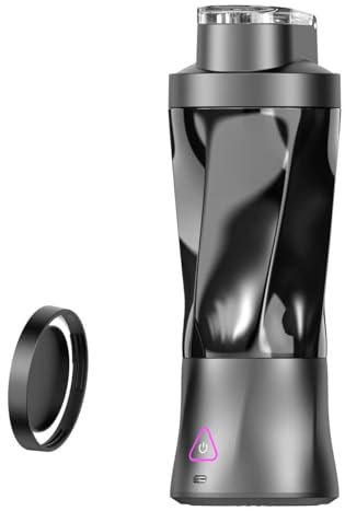 Smoothie Maker to go Bianco, 700 ML Batidora portátil, Mini Licuadora, Minibatidora con Cuchilla de Acero Inoxidable de 6 Puntas, Batidora Multifunción, (Negro)