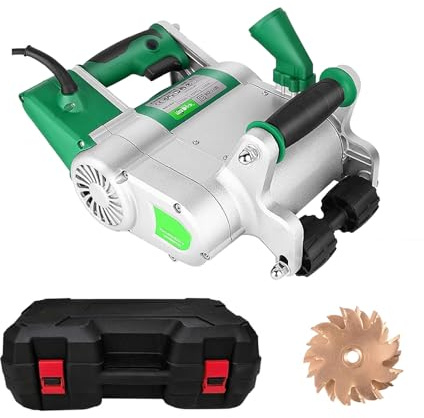 Electric Wall Chaser Groove Cutting Machine with Suitcase, for Brick Granite Marble Concrete, 40mm Cutting Depth