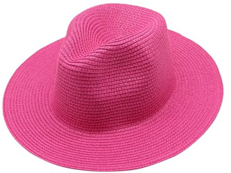 Generisch Panamahut Sonnenhut Damen Herren Strohhut Frauen UV Schutz Mit Breite Krempe Faltbar Hut Urlaub Meer Strand Landschaft Leicht