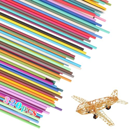 320 Stück 3d Stift Filament 32 Farben 3D Doodler Pen Nachfüllungen,PCL Filament für 3Doodlers Start Pen,für kinder 3Doodler Start Nachfülls Packungen 2.5 mm Durchmesser,15 cm Länge