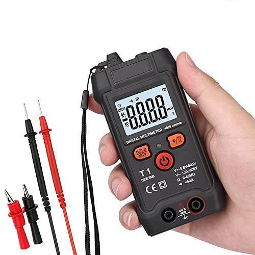 Batterietester Mini Digital Smart Multimeter T1 Tragbare Elektror Meter Automotive Professional Tester True RMS NCV 600V AC DC Spannungsprüfer(T1)