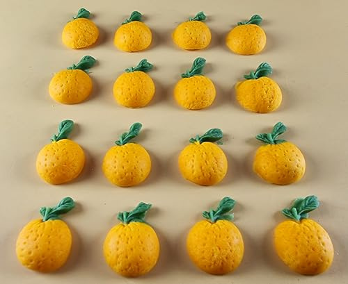 16 x Edible 3D Oranges Fruit, icing, cupcake toppers