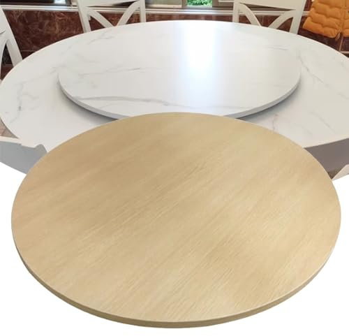 Lazy Susan Plateau tournant en bois de 50,8 cm – Plateau rotatif lisse pour salle à manger et cuisine – Assiette de service ronde pour tables de 50 cm – Parfait pour le divertissement à la maison