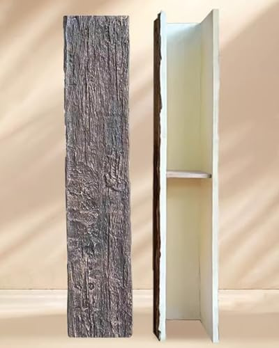 Poutres en Faux Bois en U - Poutres Décoratives de Grenier Faciles à Suspendre, en PU Légères et Imperméables pour la Rénovation de Maison
