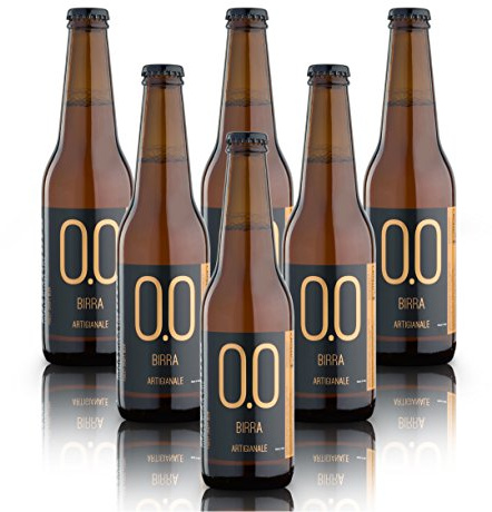 ALTERNATIVA Alkoholfri Öl 0,0% – Paket med 6 Flaskor på 330 ml – Italiensk, Premium Avalkoholiserad, Perfekt för Fester, Gåvor och Alla Tillfällen