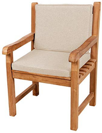 Gutekissen® Bankauflage Terrassen-Rasenbank oder Schaukel Gartenmöbel FK5 (45x45x50, Cremig)