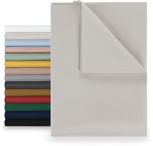 Blumtal® Basic Sänglakan 320x275 cm - Sänglakan utan resår - OEKO-TEX certifierat lakan utan resår - Lakan av borstat mikrofibertyg - Lakan utan resår i Moonlight Grey - Grå
