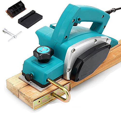 JHYM Pialla elettrica 800W, Strumento per la Lavorazione del Legno Portatile Professionale, profondità da 1 mm Regolabile, Diametro del piallatore 3-1/4 Pollici, 11000RPM - per mobili casa