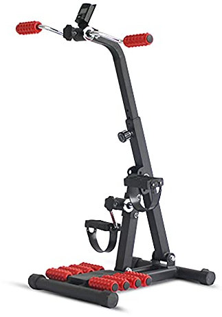 Heimtrainer, verstellbarer Arm- und Beintrainer Heimfahrrad mit Massage und beweglichem Rad, Fitness-Reha-Ausrüstung für ältere Menschen mit Behinderungen/Black / 84x55x39cm