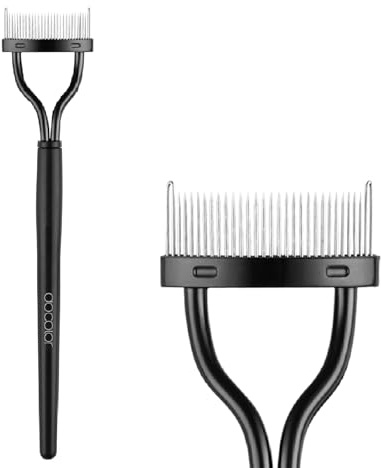 Docolor Eyelash Comb Eyelash Separator Tool, Makeup Mascara Applicator Comb with Cover, False Eyelash Grooming Brushes 1Pc