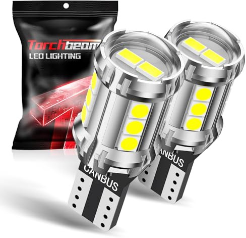 Torchbeam 921 LED Bulb Reverse Light 1000% Brighter with 3030SMD LED Chips, T15 906 904 916 W16W 912 LED Bulb with Projector Replacement for Tail backup reverse Lights, 6000K White, Pack of 2