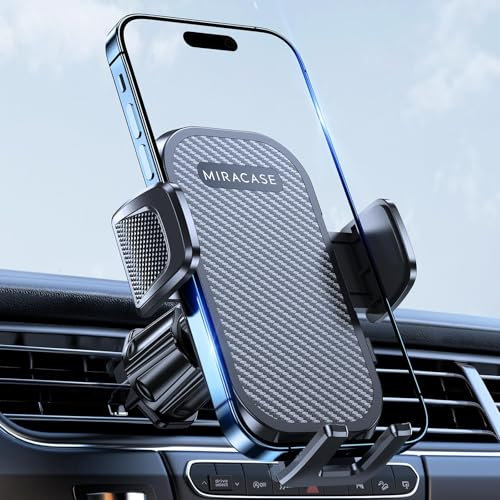 Miracase Handyhalterung Auto，360° Drehbar Universal Handyhalter für Autos Lüftung, EIN-Knopf-Release KFZ Autohalterung für iPhone, Huawei und andere 4-7 Zoll Smartphone
