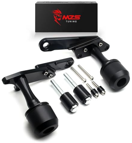 MZS Motorcycle Frame Sliders, Compatible with CBR500R CB500X CB500F 2019-2024 CNC Aluminum Falling Crash Protector Engine Crash Pad Accessories No Cut Kits Black