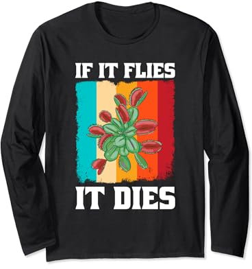 Venus Fly Trap Flower Venus Fly Plant Seeds Venus Fly Traps Long Sleeve T-Shirt