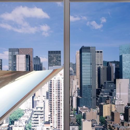 Verspiegelte Wärmeschutzfolie, Fensterfolie Selbsthaftend Spiegelfolie Sichtschutzfolie, Wärmeisolierung Sonnenschutzfolie UV-Schutz Für Haus Offices Und Geschäfte (Color : Silver, Size : 80x200cm(3