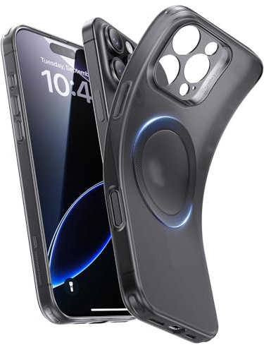 ESR Cover per iPhone 16 Pro, Compatibile con MagSafe, Protezione della fotocamera, Resistente all'ingiallimento e ai graffi, Custodia antiurto magnetica e sottile, Serie Zero, Nero Opaco