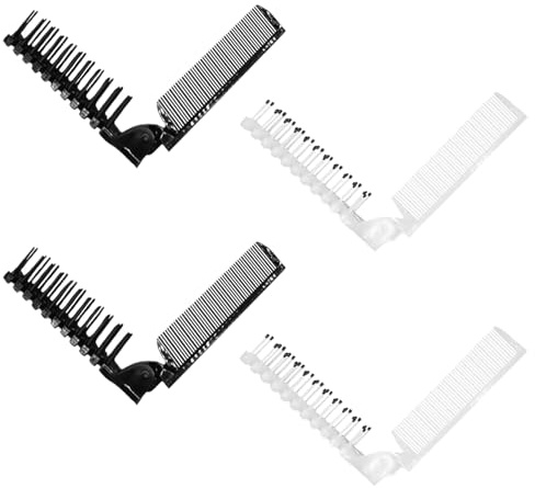 TRKETK 4 Pezzi Spazzola Pieghevole per Capelli, Spazzola per Capelli Viaggio Spazzola per Capelli Pieghevole Spazzola per la Testa di Massaggio e Pettine a Denti Fini per Capelli Spessi e Sottili