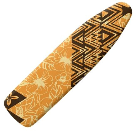 Treer Bügelbrettbezug, Für 132-139cm x 33-40cm Bügelbrett, Ersatz-Bügelbrettbezug, Universeller Bügelbrettbezug Mit Schnallenriemen An Der Unterseite, Schmutzabweisender (klassisches Braungelb)