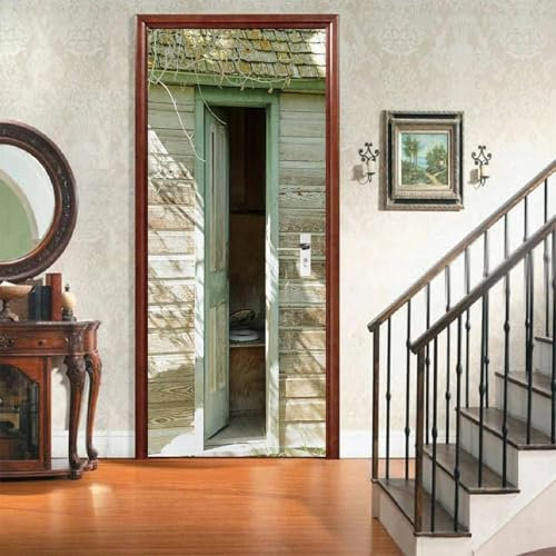 Türtapete Selbstklebend 90x210 Badezimmer Türposter Vintage-Land Fototapete Türfolie Türklebefolie Wasserdichte für Türwand Dekoration Tapete a.2727