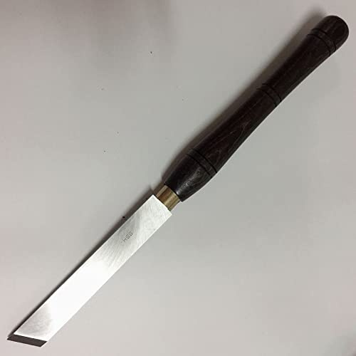 Woodworking Tools,Wood Turning Tool with HSS Blade Walnut Handles, Wood Lathe Chisel High Speed Steel Gouge 1 Piece for Beginners, Hobbyists and Professionals,7/8 roughing Gouge(1 skew Chisel)