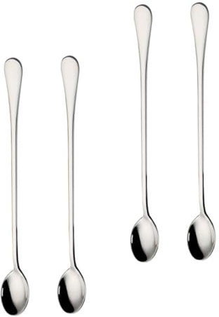 UTHCLO 4pcs Stainless Steel Ice Scoop and Mixing Spoon Creative Utensils for Drinks Cocktails and Desserts and Stylish Kitchen Tableware