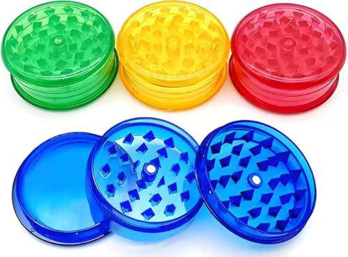 Novaease Large 60mm Herb Grinder, Shark Diamond Teeth Grinder for Dry Herb Portable Plastic 3 Part Grinders