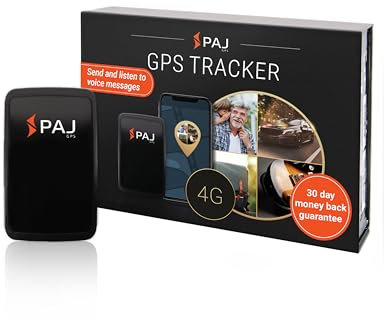 PAJ Allround Finder 4G - Rastreador GPS para Coches, Motos, Niños, Mayores y Demencia - Mensajes de Voz - Rastreo en Tiempo Real con Botón de Emergencia SOS - hasta 40 Días de Batería