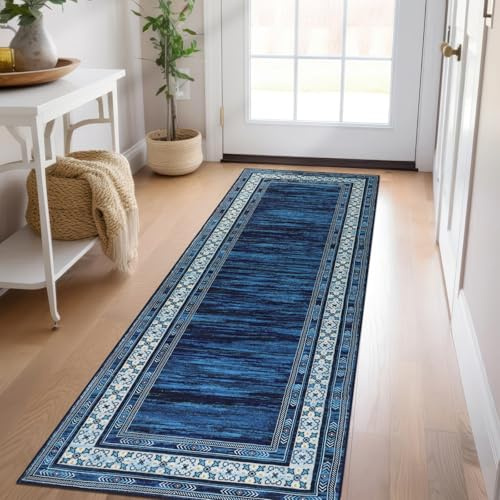 IMIYOKU Hallway Runner Non Slip 65x180cm Extra Long Carpet Runners Kitchen Rugs Washable Low Profile Floor Carpet for Entryways Bedroom Laundry
