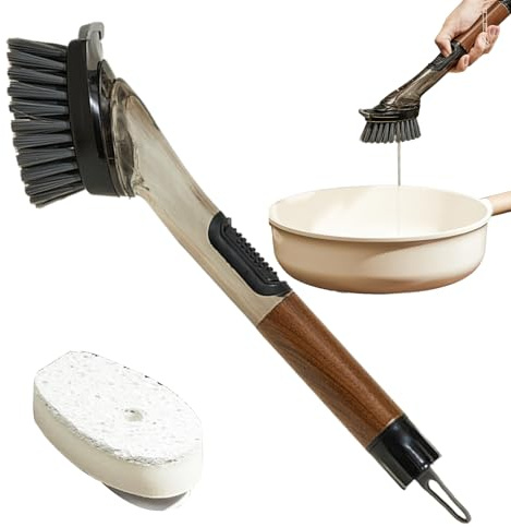 Spazzola erogatrice per sapone – Spazzola da cucina con manico lungo –
