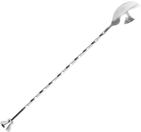 SOLUSTRE Cuillère à Mélanger en Acier Inoxydable 30 Cm Agitateur à Cocktail Multifonction Polyvalent pour Bar Domestique Et Professionnel Usage Boissons Et Desserts