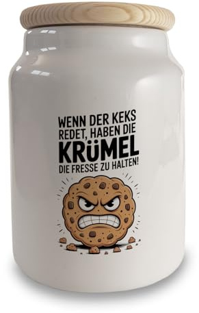 speecheese Mürrischer Keks Cartoon Keksdose - Wenn der Keks redet lustiger Spruch perfekte Dekoration