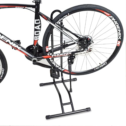 Portabiciclette Autoportante Verticale Salvaspazio | Supporto Universale, Bici da Corsa, Mountain Bike e Bambini, Parcheggio a Pavimento, Interno ed Esterno, Stabile e Regolabile
