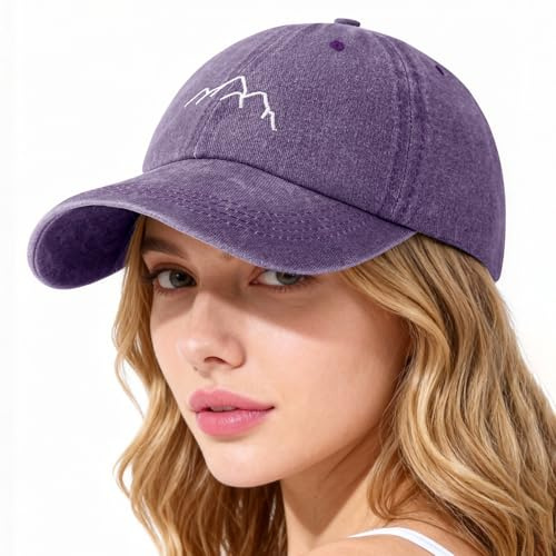 Lonya Cappello Baseball Donna con Visiera Tennis da Golf Visor Sportive Unisex Cappellino Casuale Baseball cap Regolabile Berretto Uomo Estivo Montagna,Viola