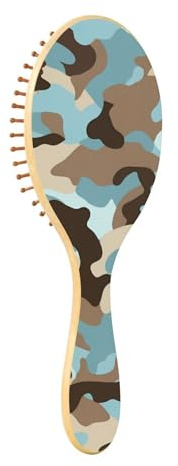 Spazzole per capelli a pagaia blu camuffamento per le donne spazzola di massaggio dei capelli peine de madera para cabello