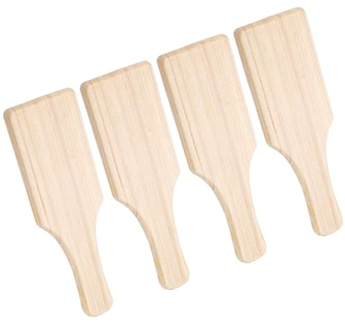 Luxshiny Attrezzi per Scultura in Legno 4 Pezzi per Argilla Superfici Rifinite per Modellare e Decorare Ceramica in Laboratorio e attività Creative