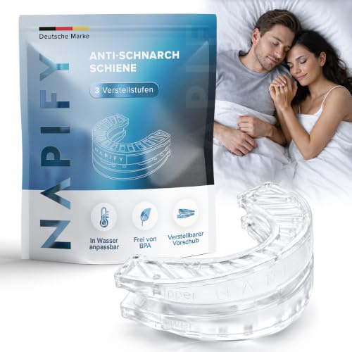 Schnarchschiene gegen Schnarchen und Knirschen | Anti-Snoring Mouth Guard (schnarchstopper,aufbissschiene) endlich Schnarchfrei mit anti Schnarch Zahnschiene-PREHN-V1