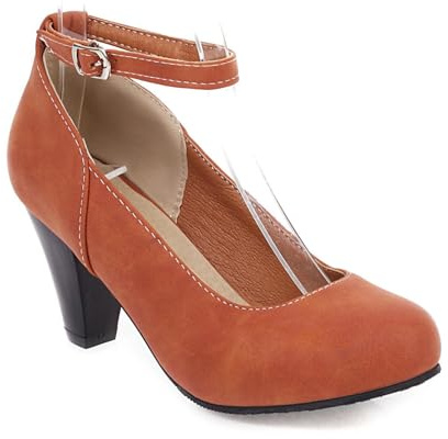 Zapatos de tacón alto y cómodos y elegantes para mujer, zapatos de boda, zapatos de tacón grueso, zapatos de traje regional con correas, zapatos de tacón cerrado, zapatos de tacón festivo, zapatos de
