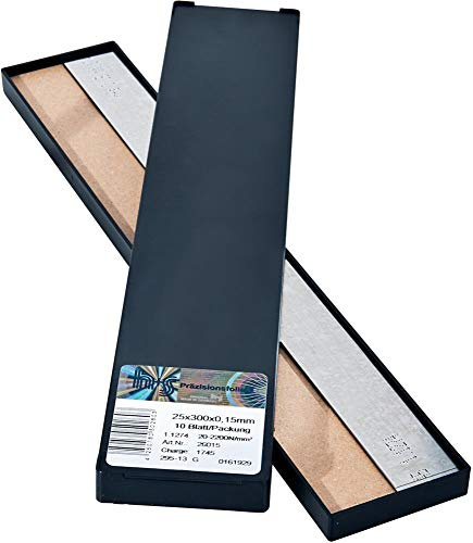 Format 4250760502719 – Metallfolien sort. 25 mm p0.01 – 1.00 mm H + E