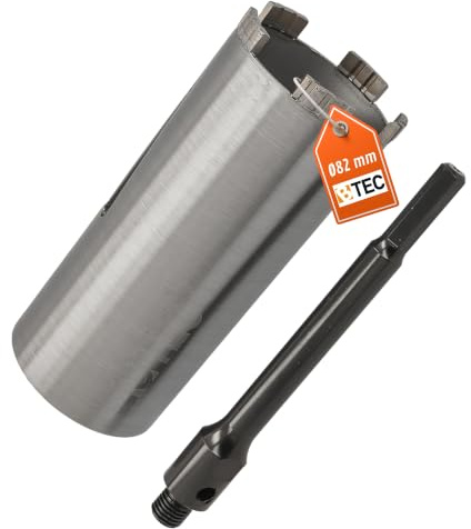 Diamant Bohrkrone Sechskant lang (200mm) Aufnahme Nutzlänge 180 mm Ø 82 mm Betonbohrkrone Kernbohrer