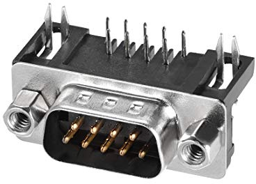 sourcing map D-sub Connector Male Plug 9-pin 2-row Right Angle Port Terminal Breakout for Mechanical Equipment Pack of 20